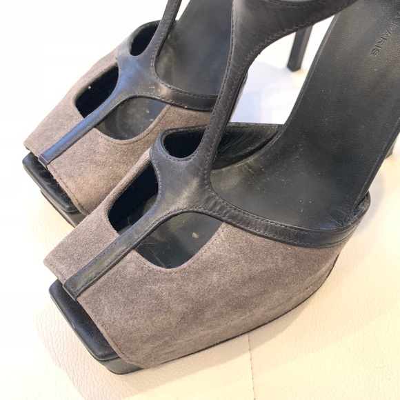 BALENCIAGA Suede Leather Platform Heels Sz 39 - Picture 6 of 8
